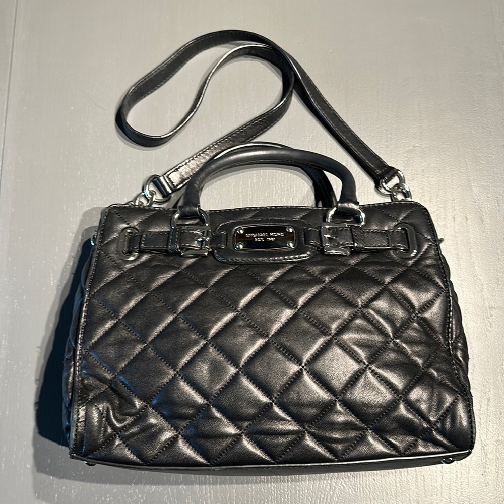Michael Kors Quilted Hamilton Black Handbag